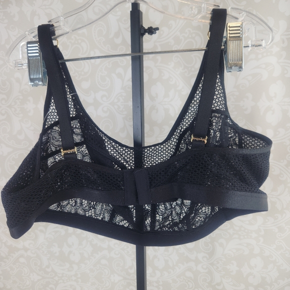 NWT Soma Black Mixed Media Lace Bralette Size XXL - Picture 2 of 4